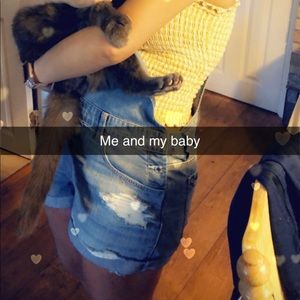 American Eagle Short Overalls sz Large